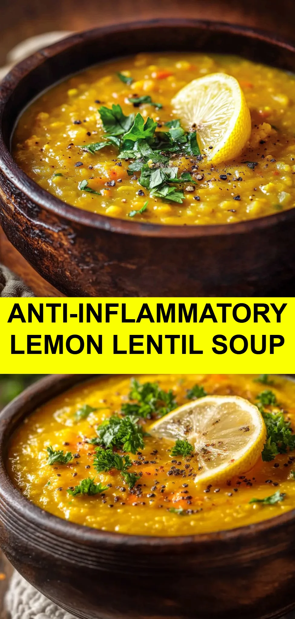 Anti-Inflammatory Lemon Lentil Soup