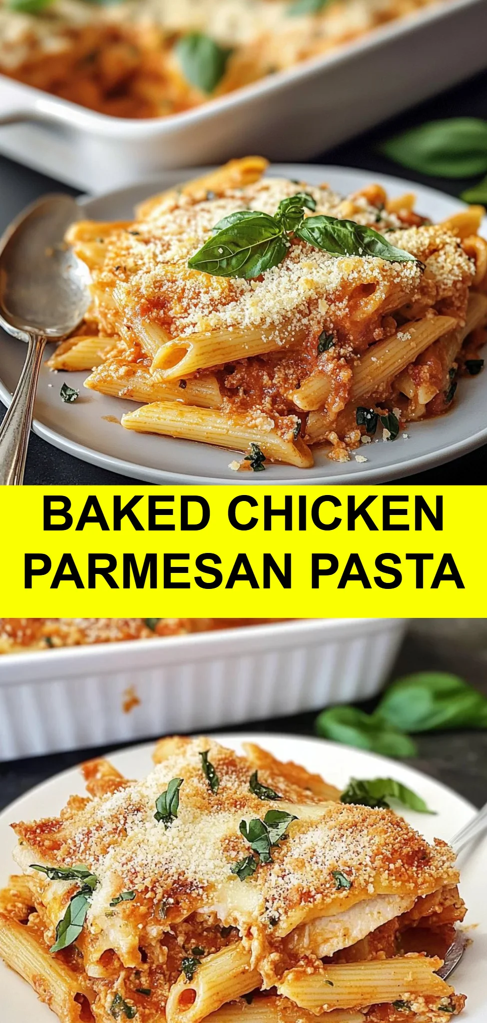 Baked Chicken Parmesan Pasta