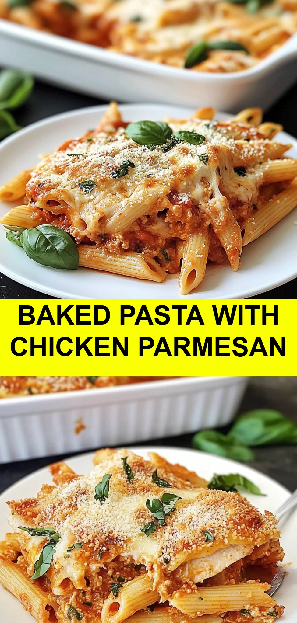 Baked Pasta with Chicken Parmesan