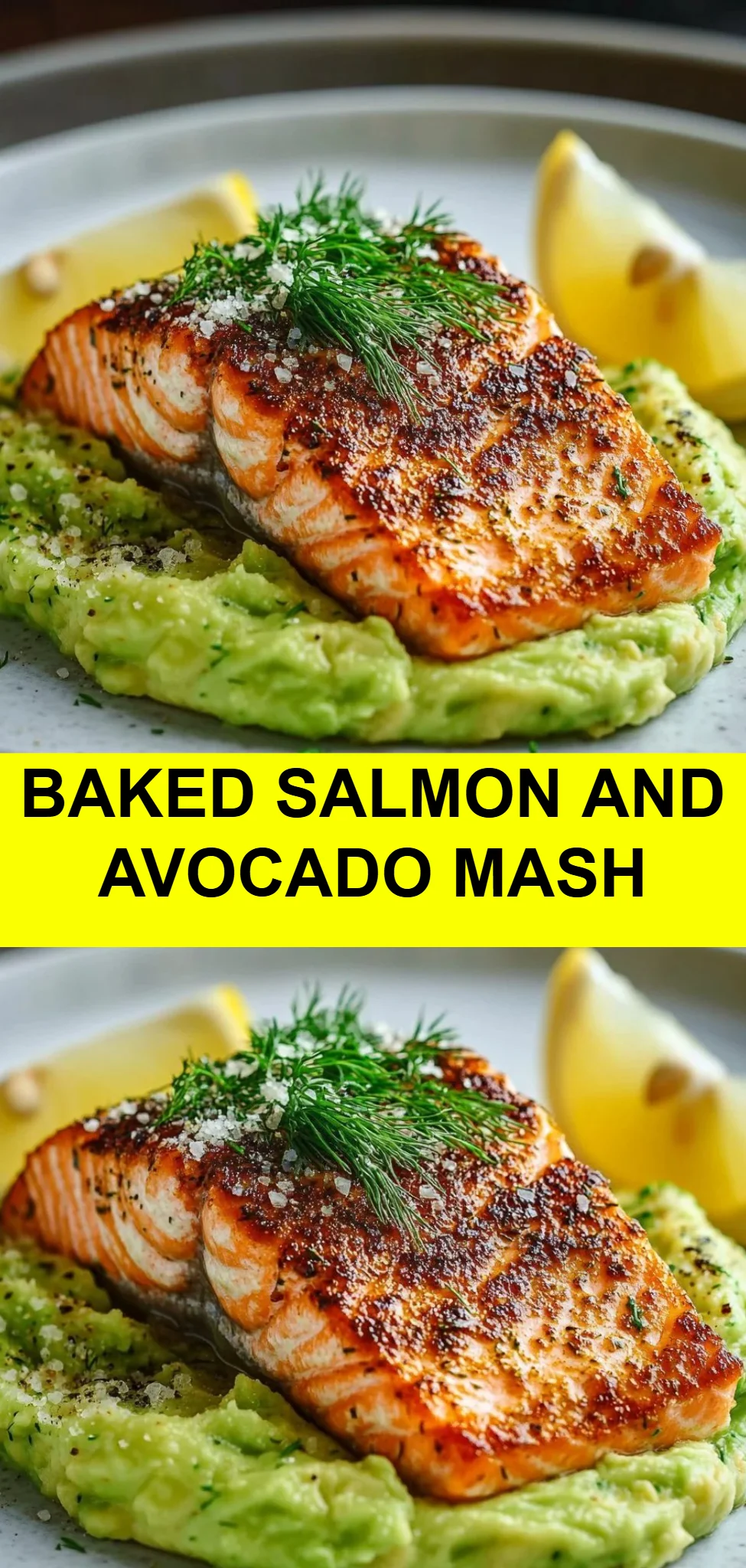 Baked Salmon and Avocado Mash