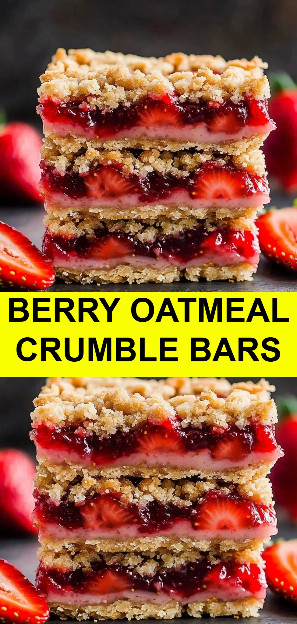 Berry Oatmeal Crumble Bars