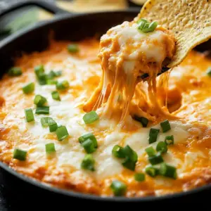 Delicious Buffalo Chicken Dip served in a bowl with tortilla chips