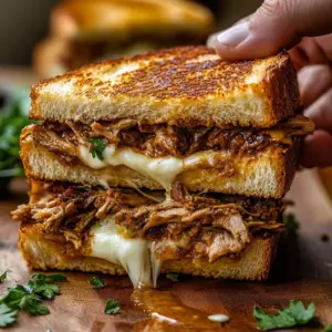 Mouthwatering birria grilled cheese sandwich with melted cheese and savory meat
