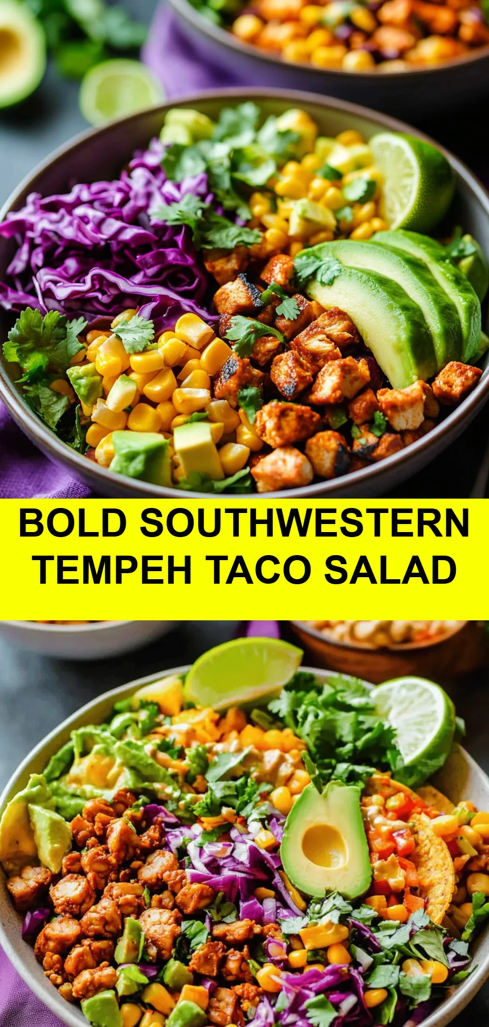 Bold Southwestern Tempeh Taco Salad