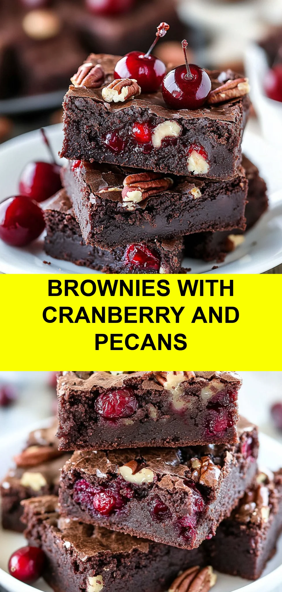 Brownies with Cranberry and Pecans