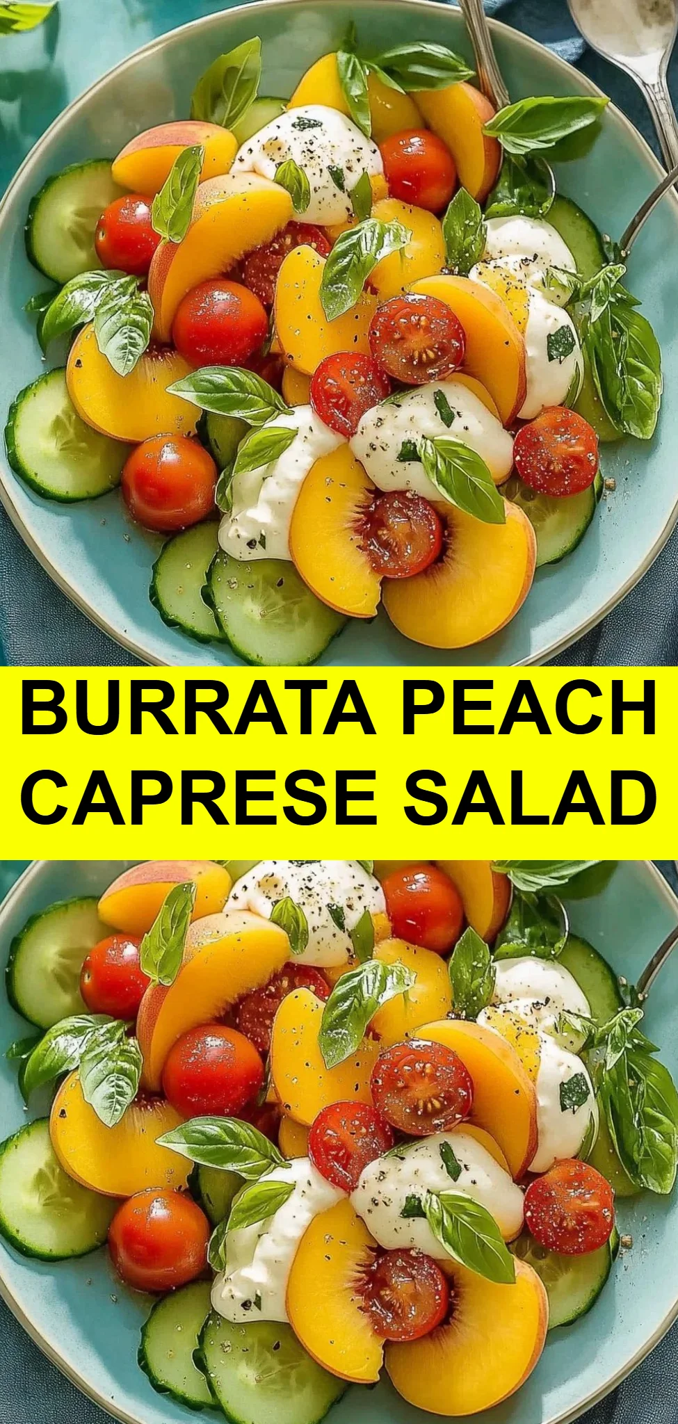 Burrata Peach Caprese Salad