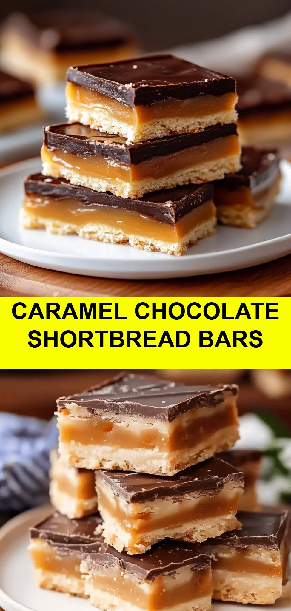 Caramel Chocolate Shortbread Bars