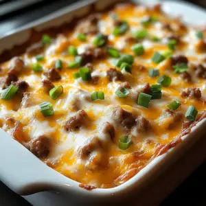 Delicious Cheesesteak Casserole Supreme served on a plate