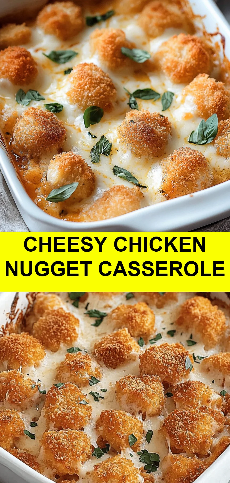 Cheesy Chicken Nugget Casserole