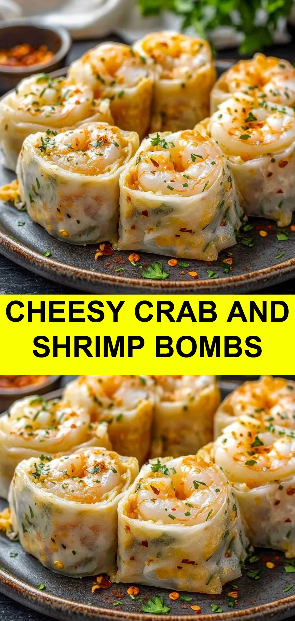 Cheesy Crab and Shrimp Bombs