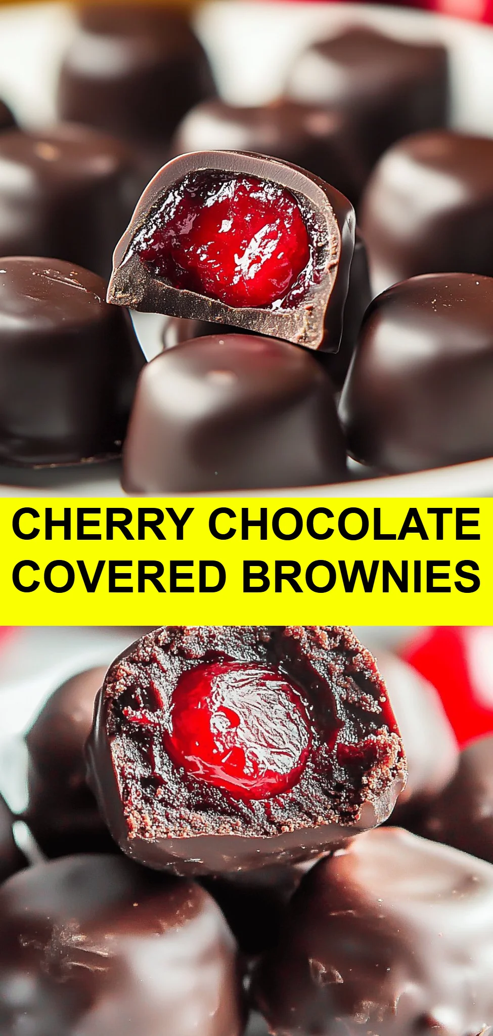 Cherry Chocolate Covered Brownies