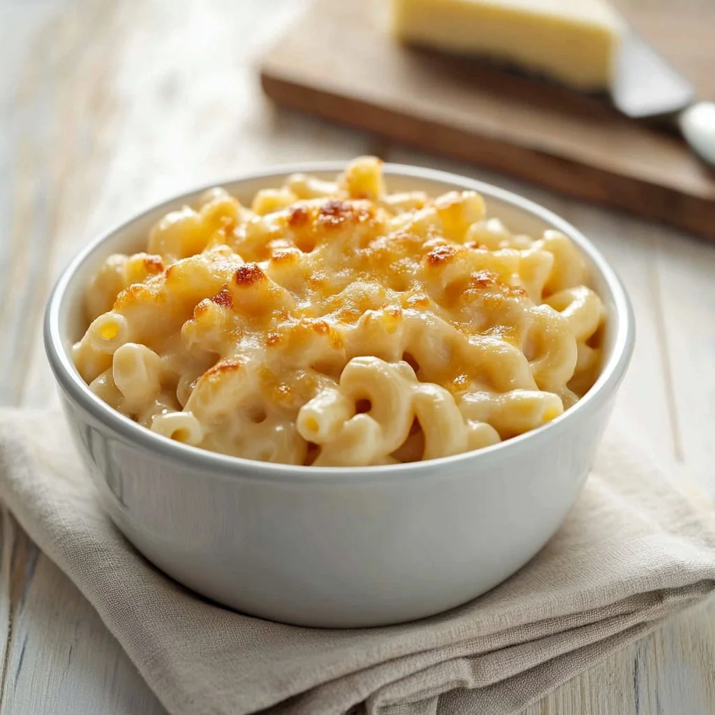 Classic homemade mac and cheese in a creamy cheese sauce with pasta