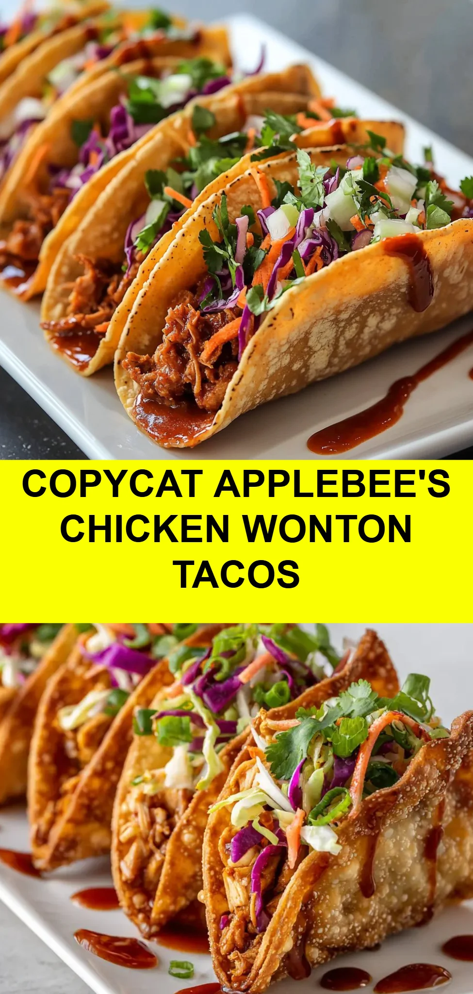 Copycat Applebee's Chicken Wonton Tacos
