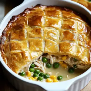 Delicious Chicken Potpie served warm, perfect for cozy nights with family.