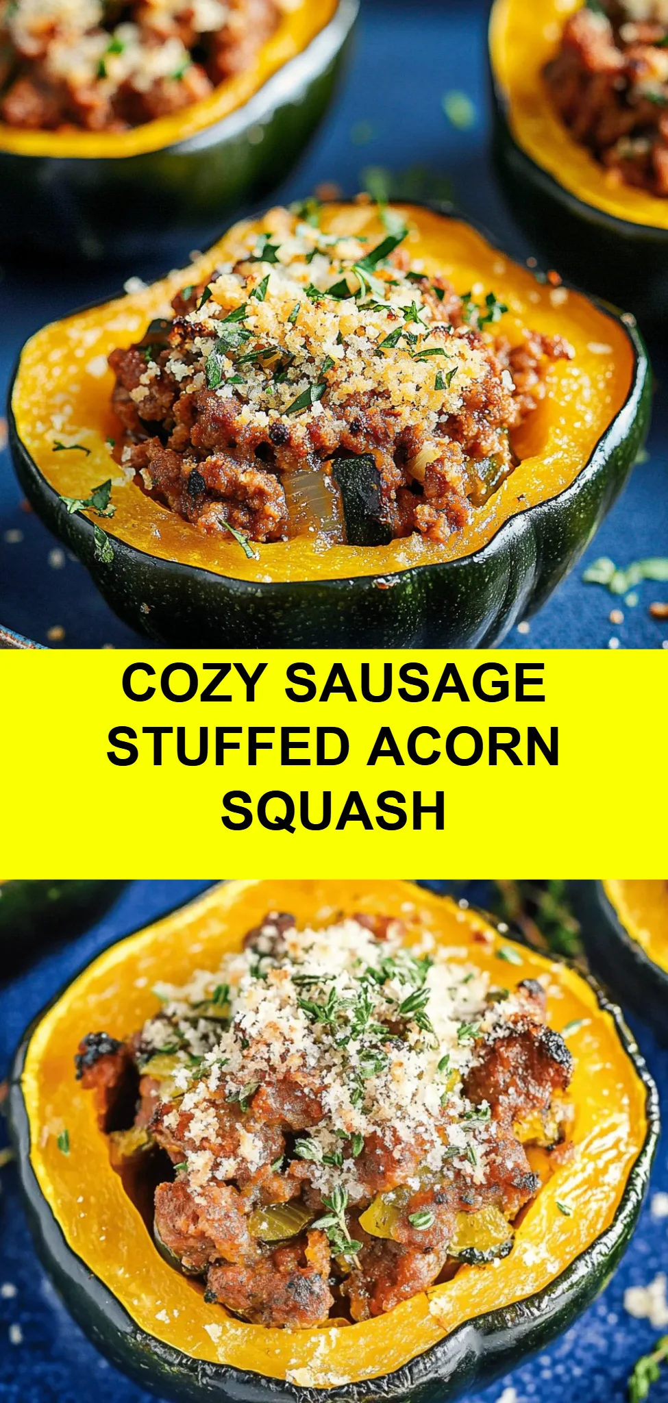Cozy Sausage Stuffed Acorn Squash