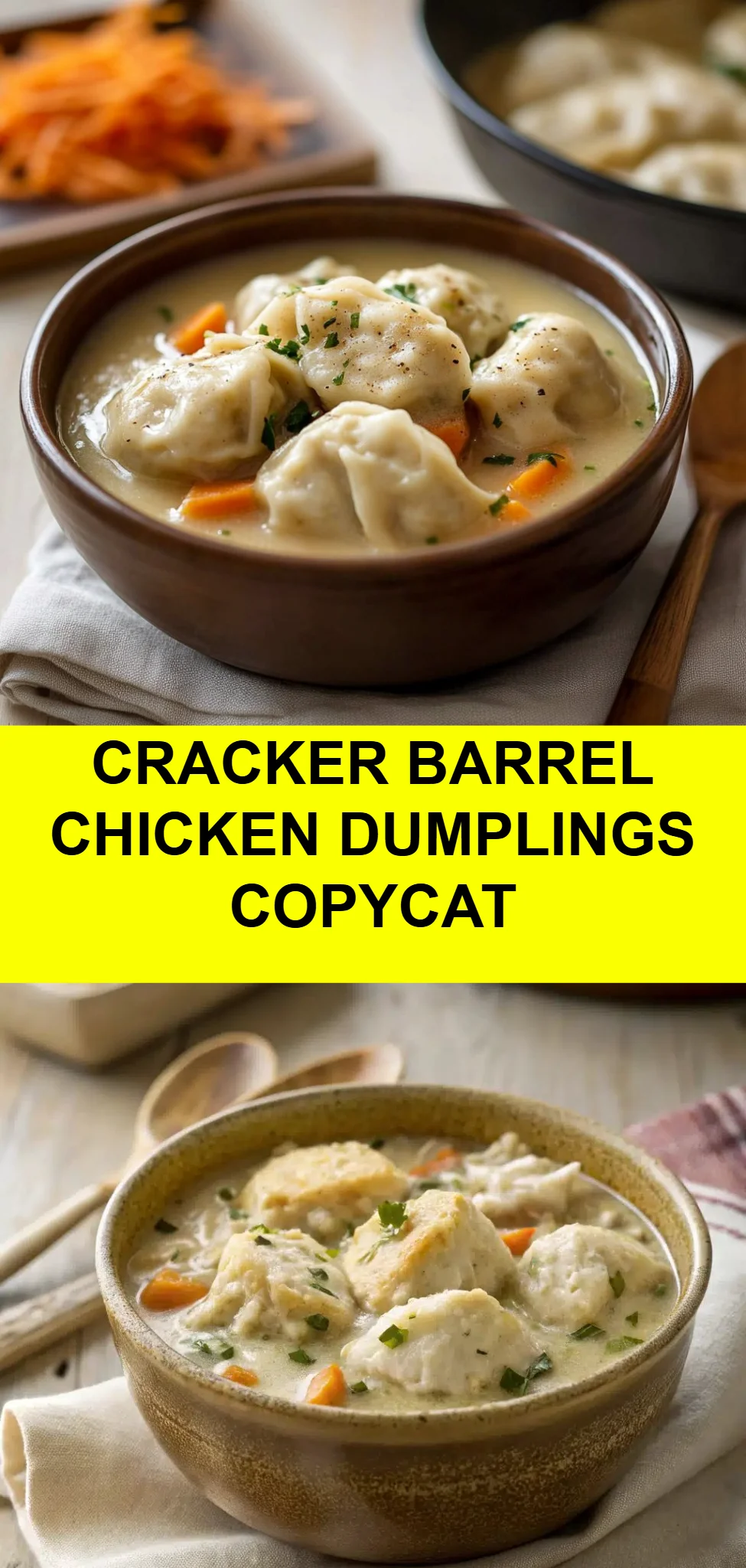 Cracker Barrel Chicken Dumplings Copycat