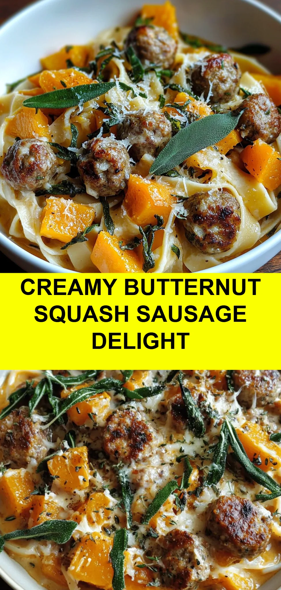 Creamy Butternut Squash Sausage Delight