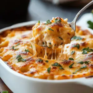 Creamy Cajun Crawfish Casserole served in a rustic dish