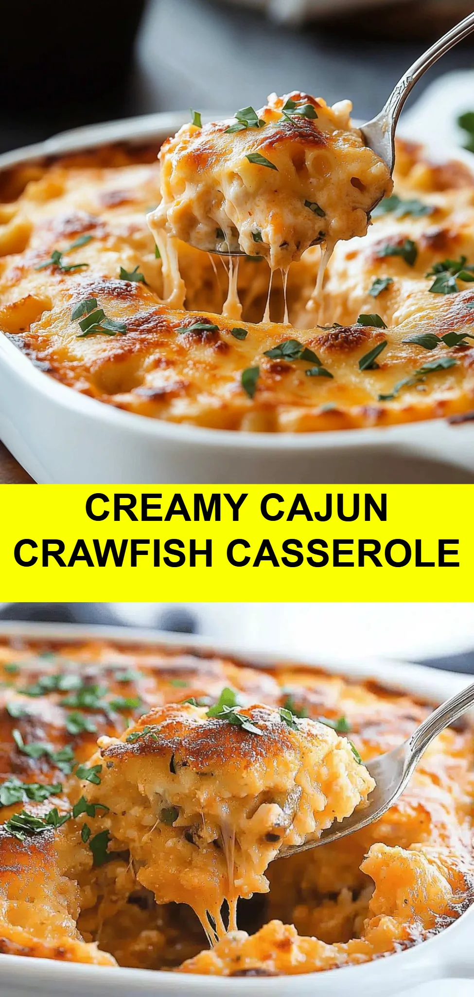 Creamy Cajun Crawfish Casserole
