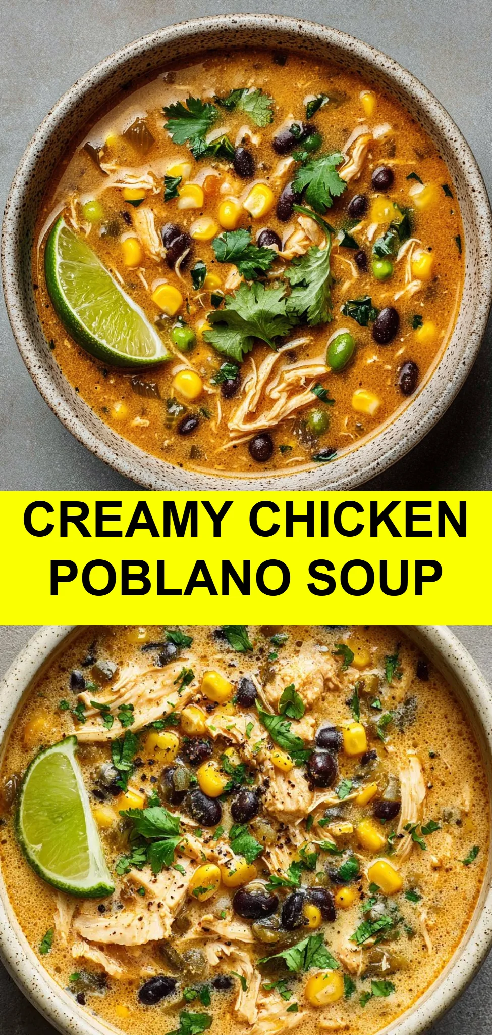 Creamy Chicken Poblano Soup