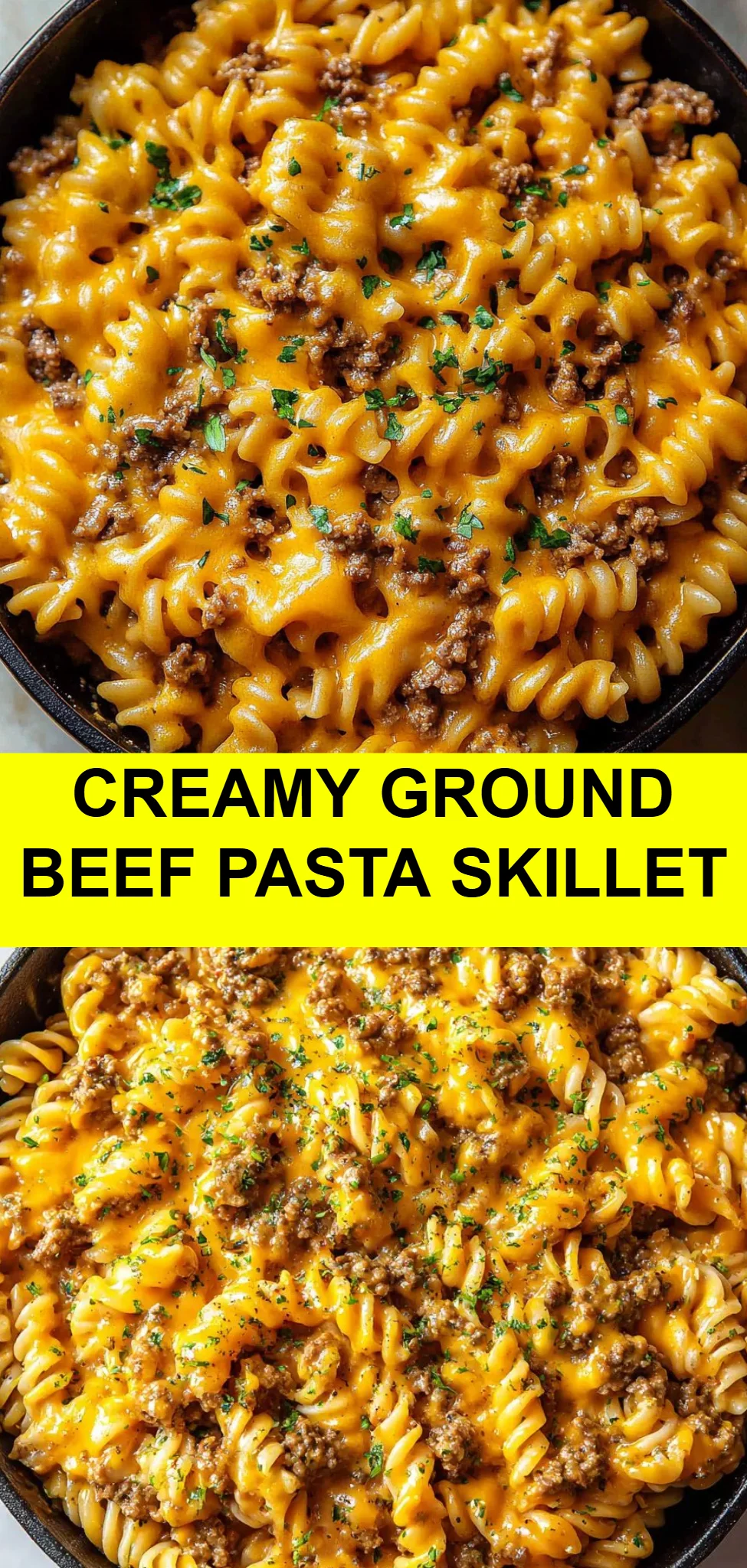 Creamy Ground Beef Pasta Skillet