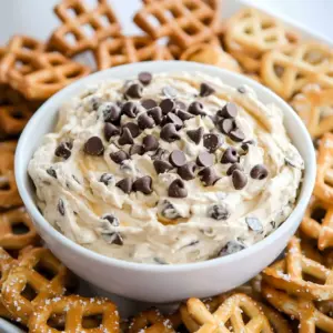Creamy peanut butter cookie dip served with cookies