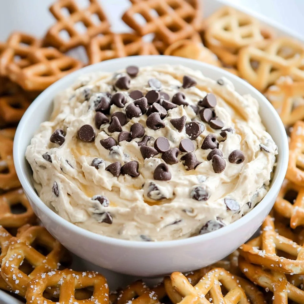 Creamy peanut butter cookie dip served with cookies