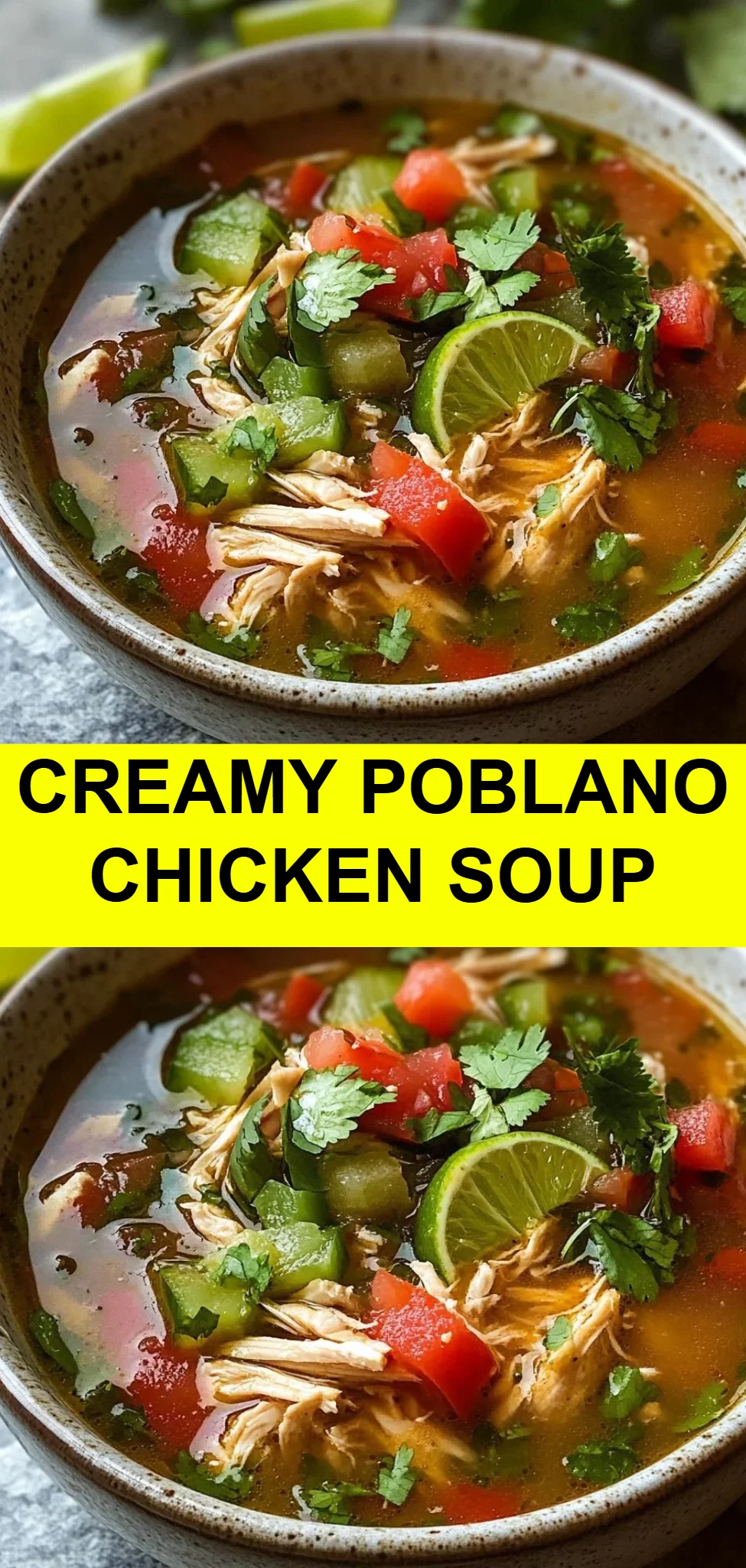 Creamy Poblano Chicken Soup
