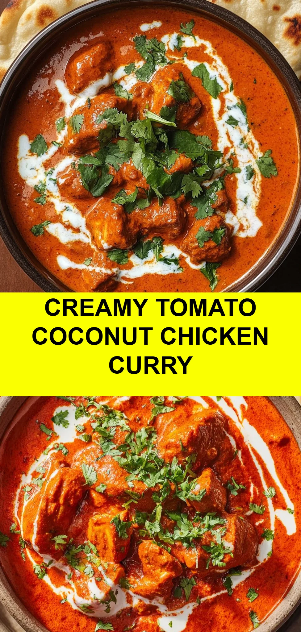 Creamy Tomato Coconut Chicken Curry