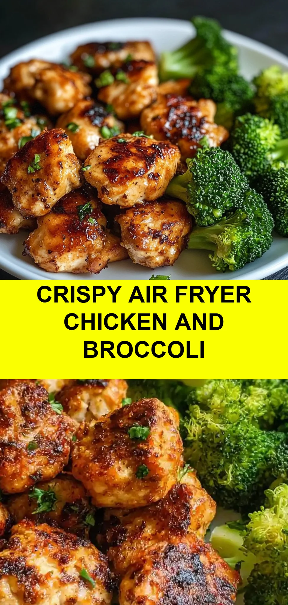 Crispy Air Fryer Chicken and Broccoli