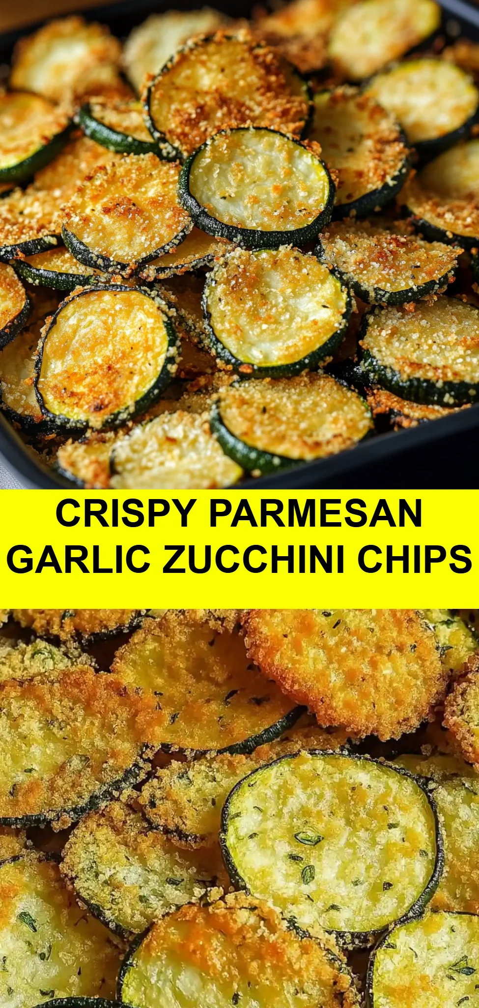 Crispy Parmesan Garlic Zucchini Chips