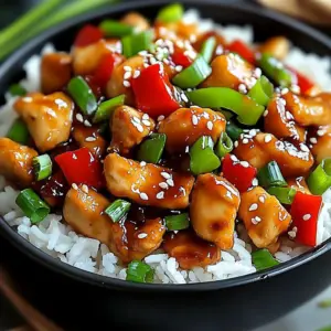 Delicious Crockpot Kung Pao dish with tender chicken and vibrant vegetables