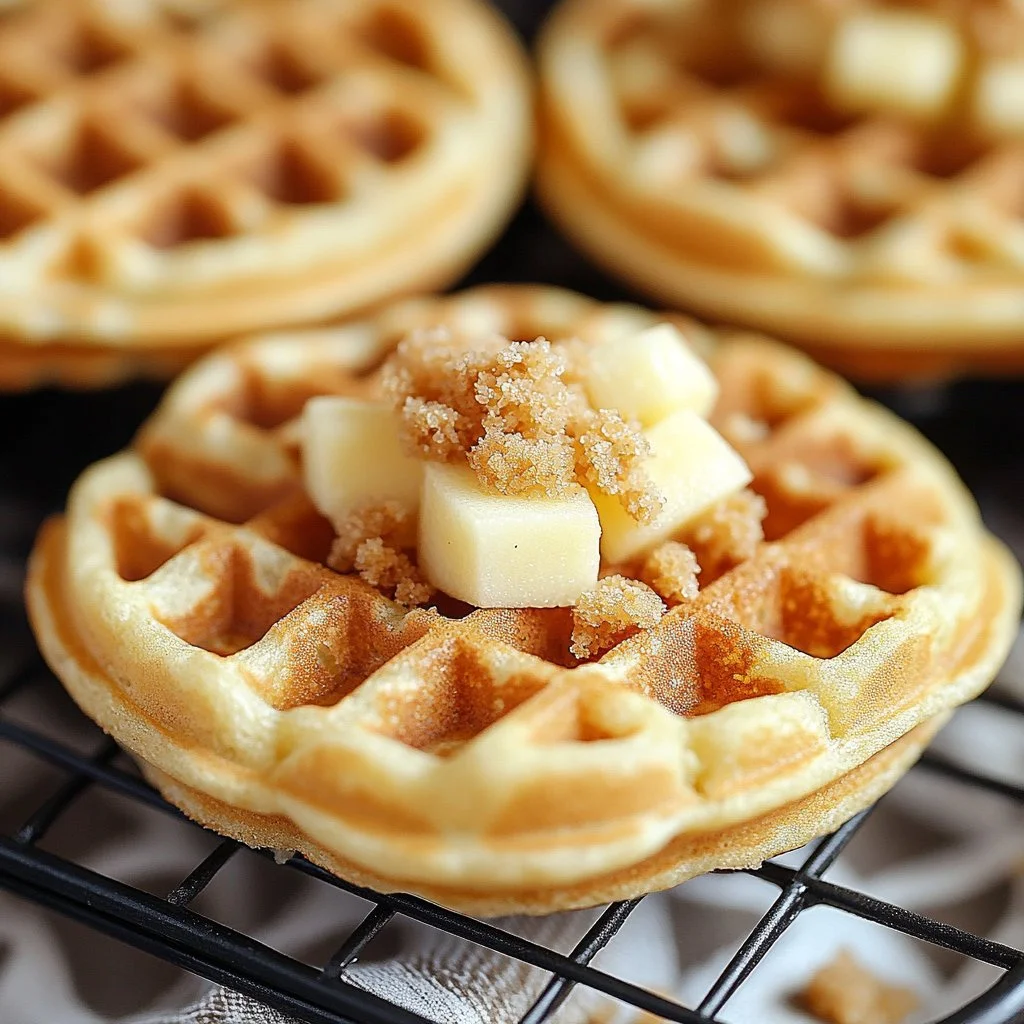 Crumbl-style waffle cookie fresh out of the oven, golden and delicious.