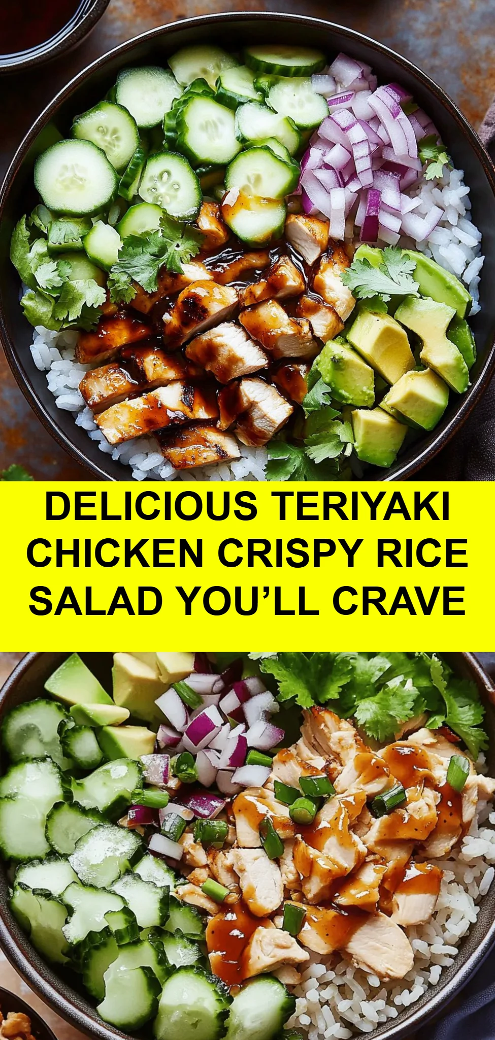 Delicious Teriyaki Chicken Crispy Rice Salad You’ll Crave