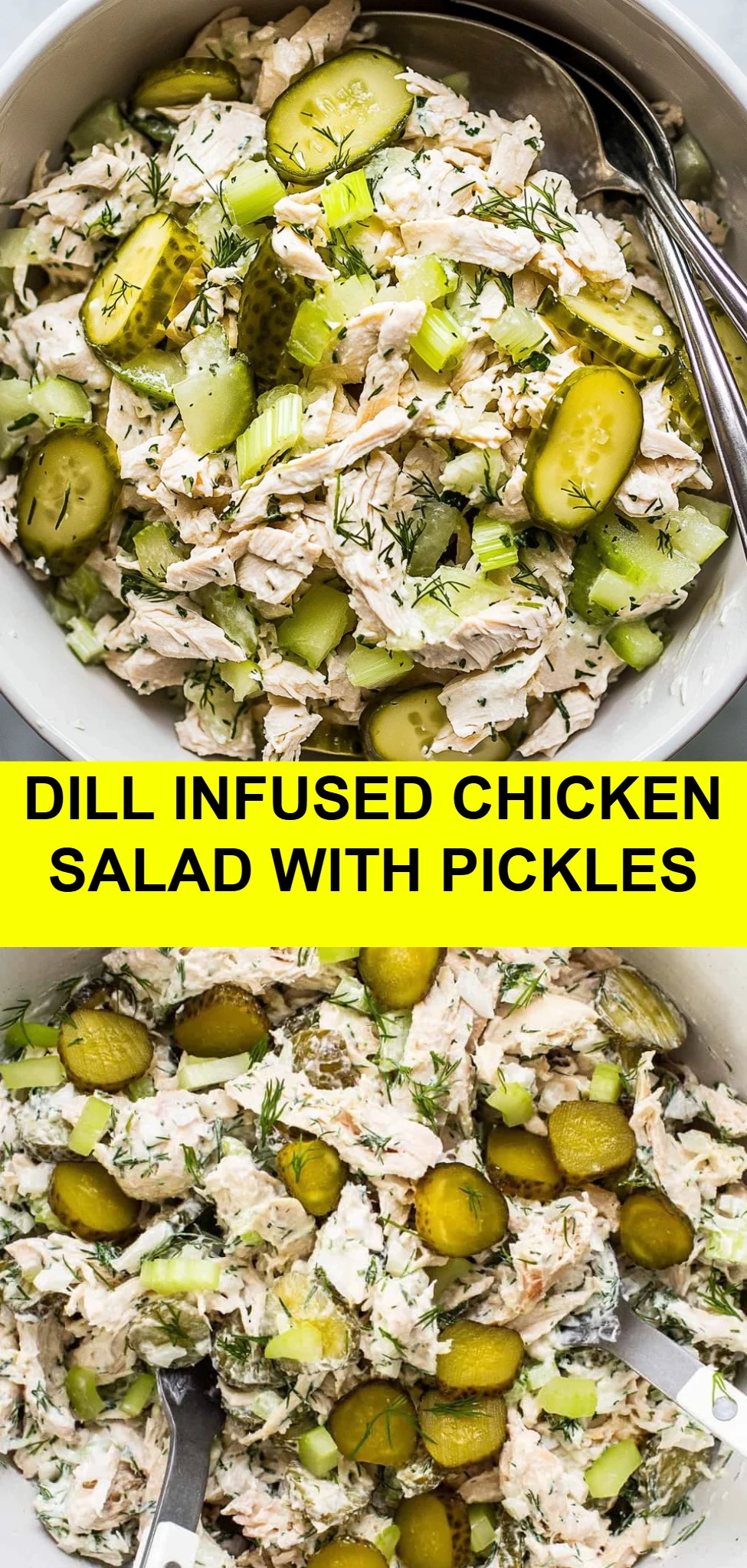 Dill Infused Chicken Salad with Pickles