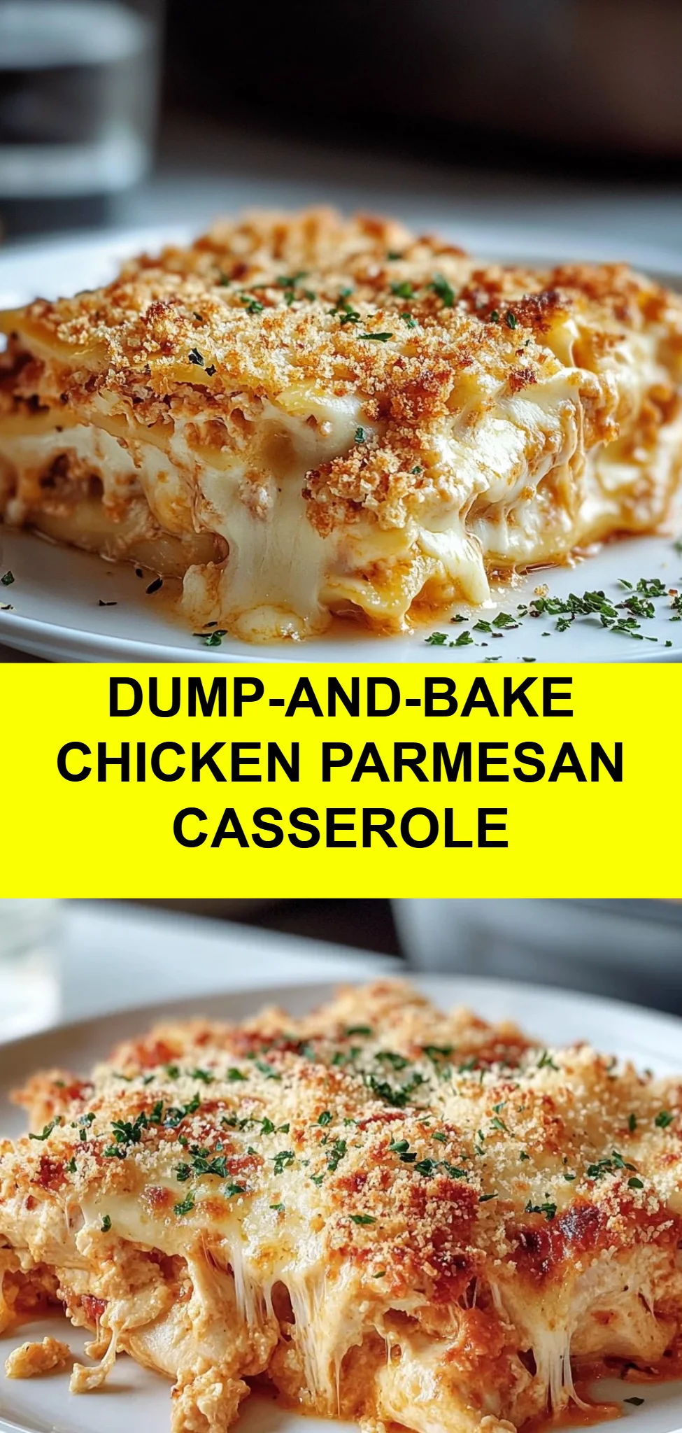 Dump-and-Bake Chicken Parmesan Casserole