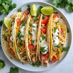 Delicious easy chicken tacos served with fresh toppings and tortillas
