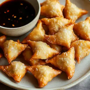 Delicious homemade crab rangoon with a creamy filling and crispy wonton wrapper