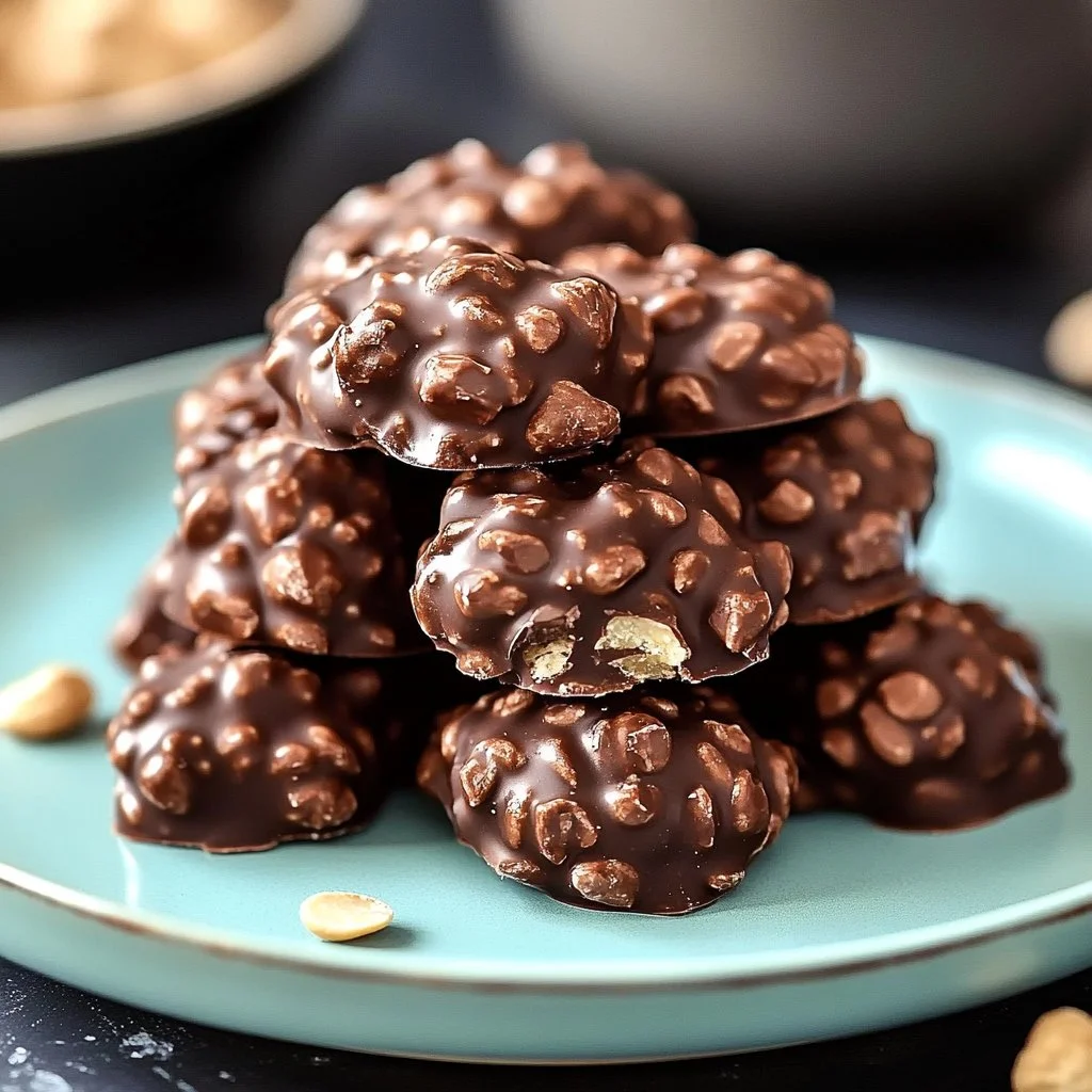 Delicious assortment of easy no-bake cookies on a plate