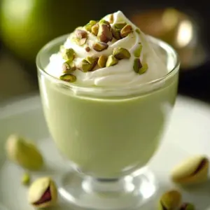 Delightful easy pistachio pudding with grapes served in a bowl