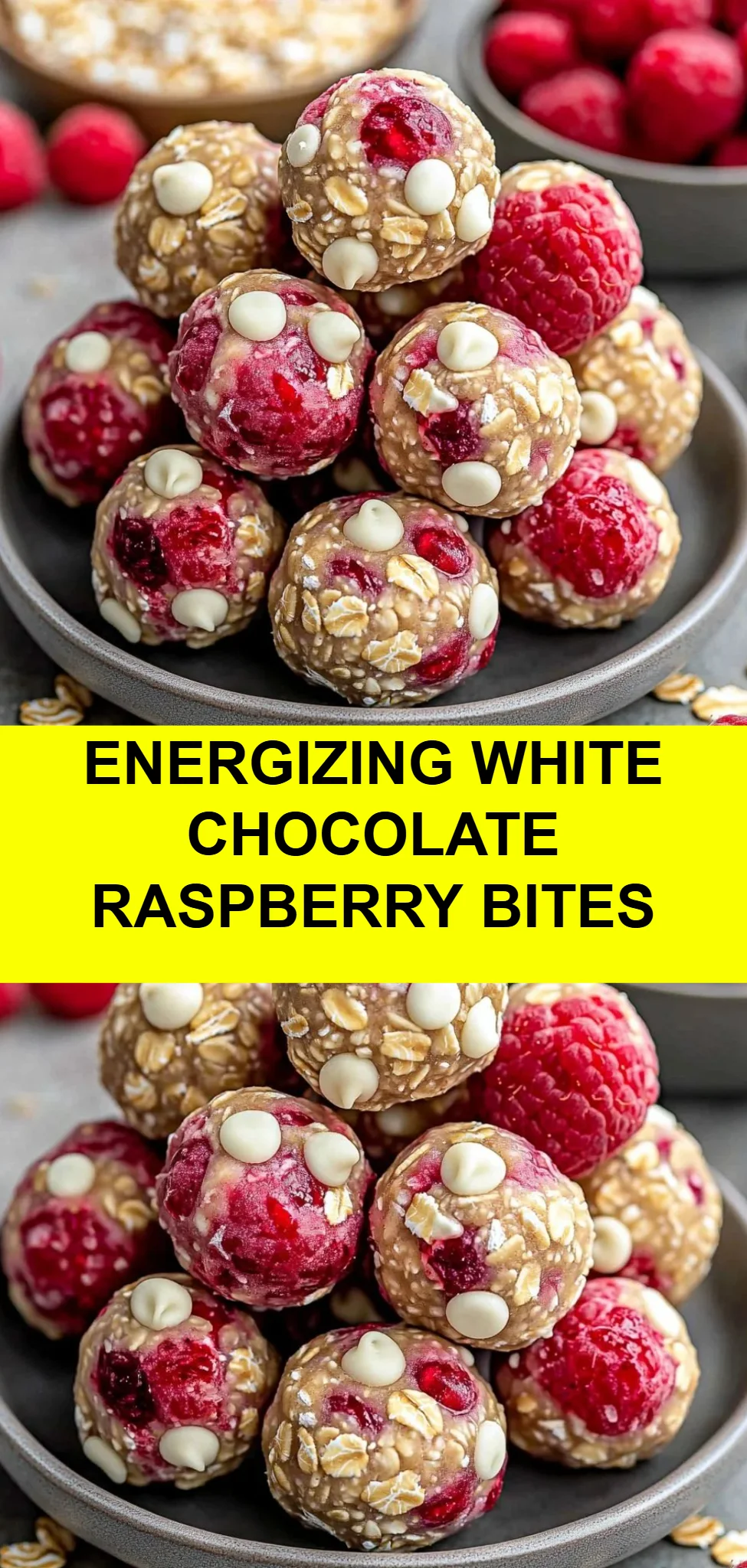 Energizing White Chocolate Raspberry Bites