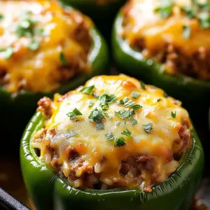 Delicious filled bell peppers stuffed with savory ingredients.