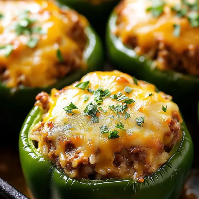 Delicious filled bell peppers stuffed with savory ingredients.