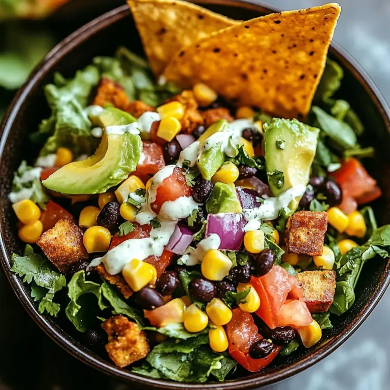 A colorful and delicious Mexican salad with fresh vegetables and zesty dressing.