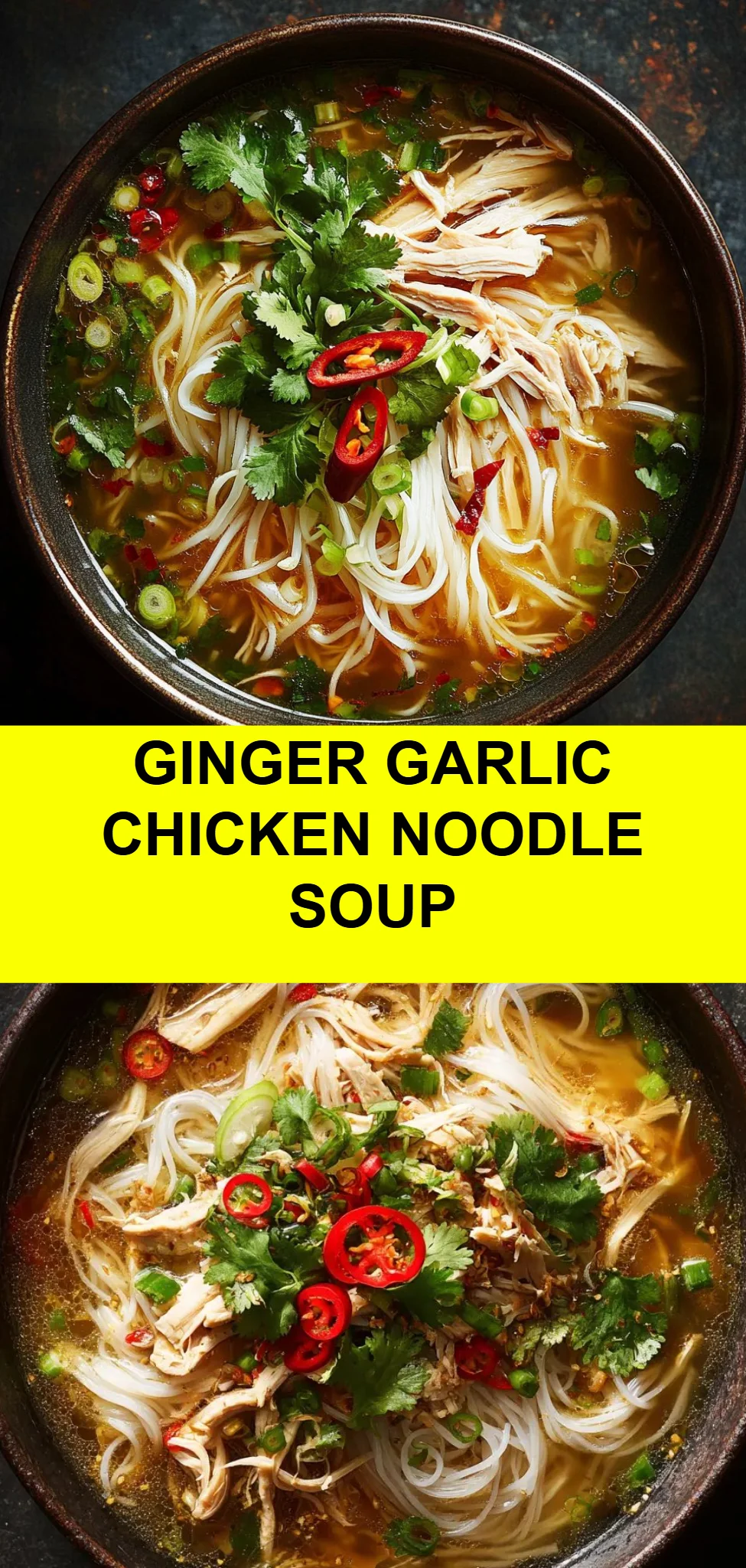 Ginger Garlic Chicken Noodle Soup