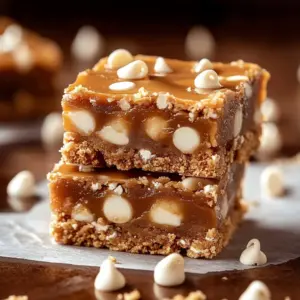Deliciously baked Gingerbread Caramel Cookie Bars served on a festive plate