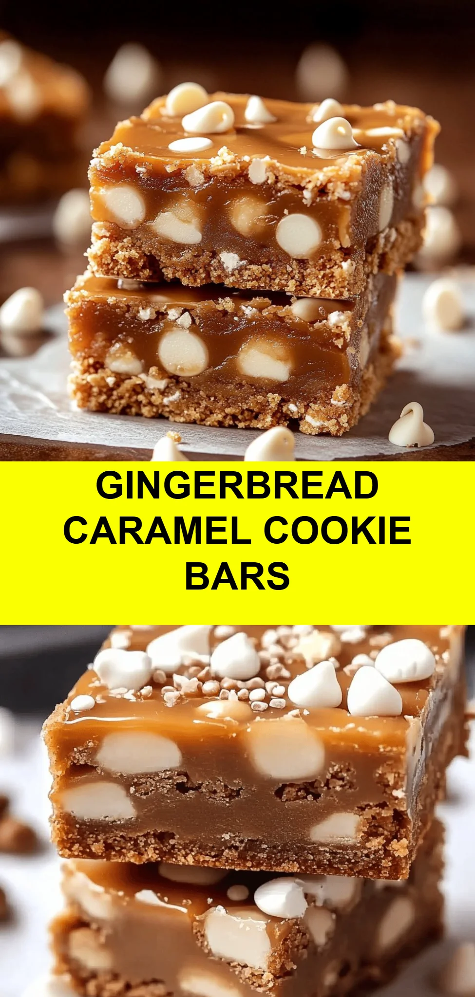 Gingerbread Caramel Cookie Bars