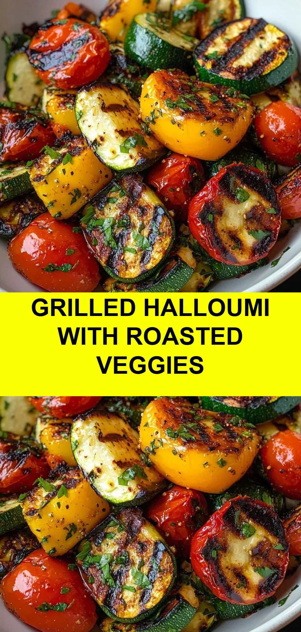 Grilled Halloumi with Roasted Veggies