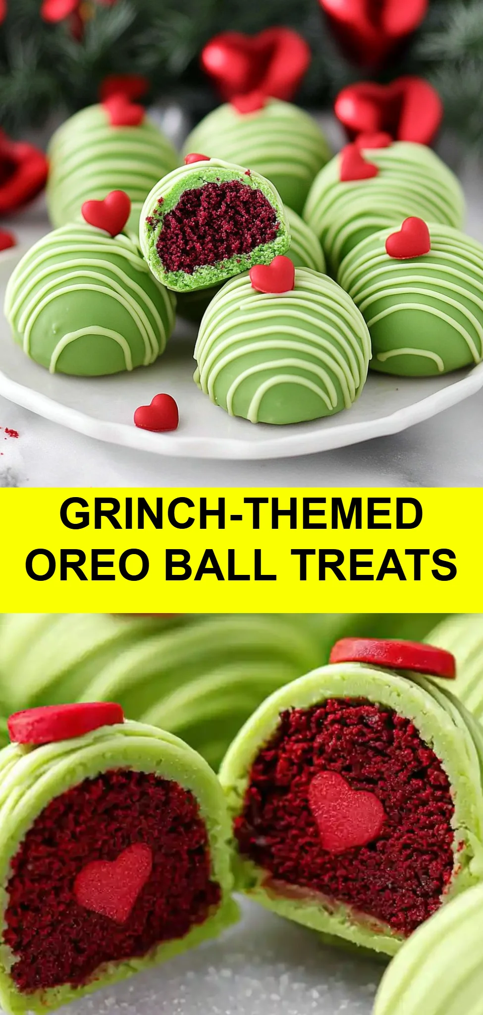 Grinch-Themed Oreo Ball Treats