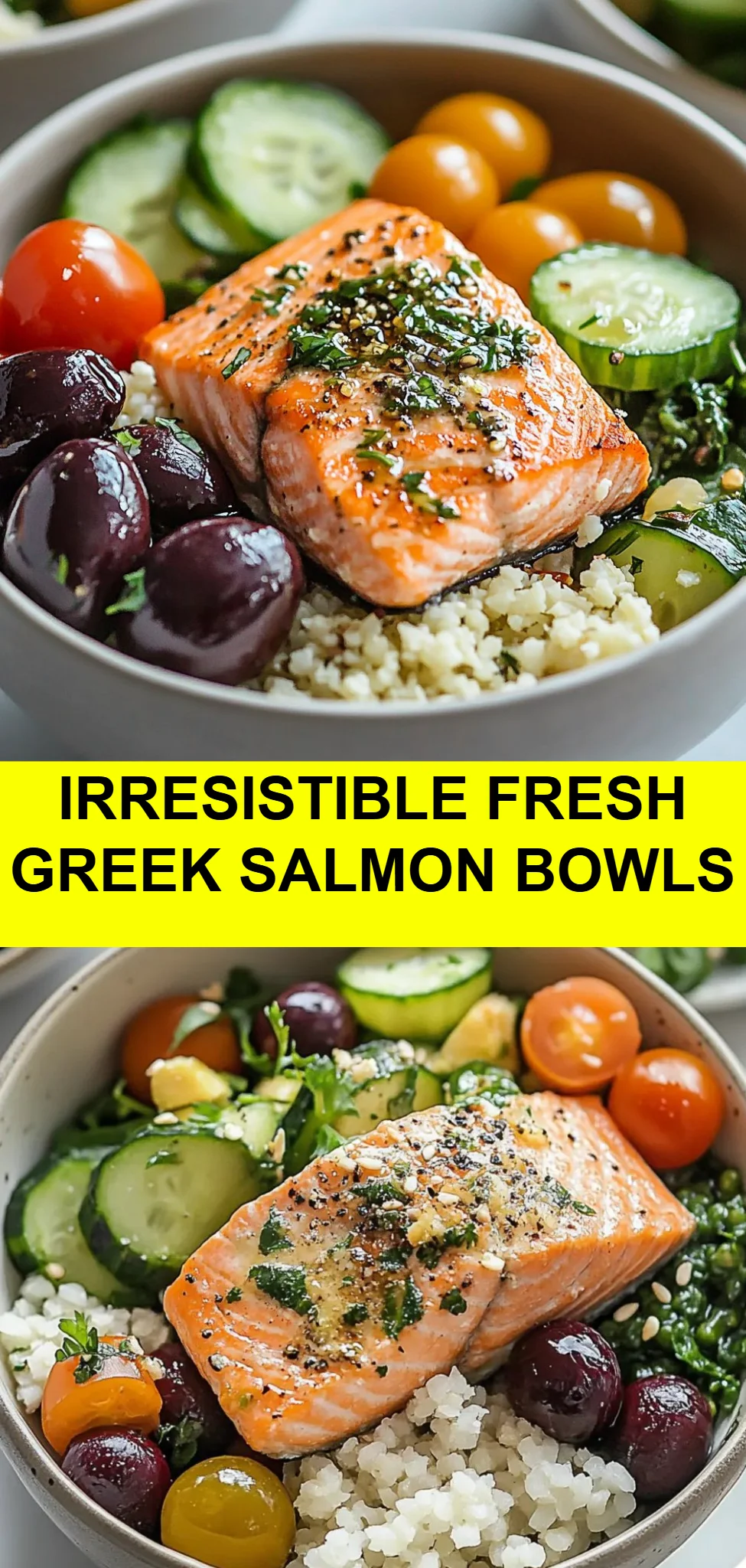 Irresistible Fresh Greek Salmon Bowls